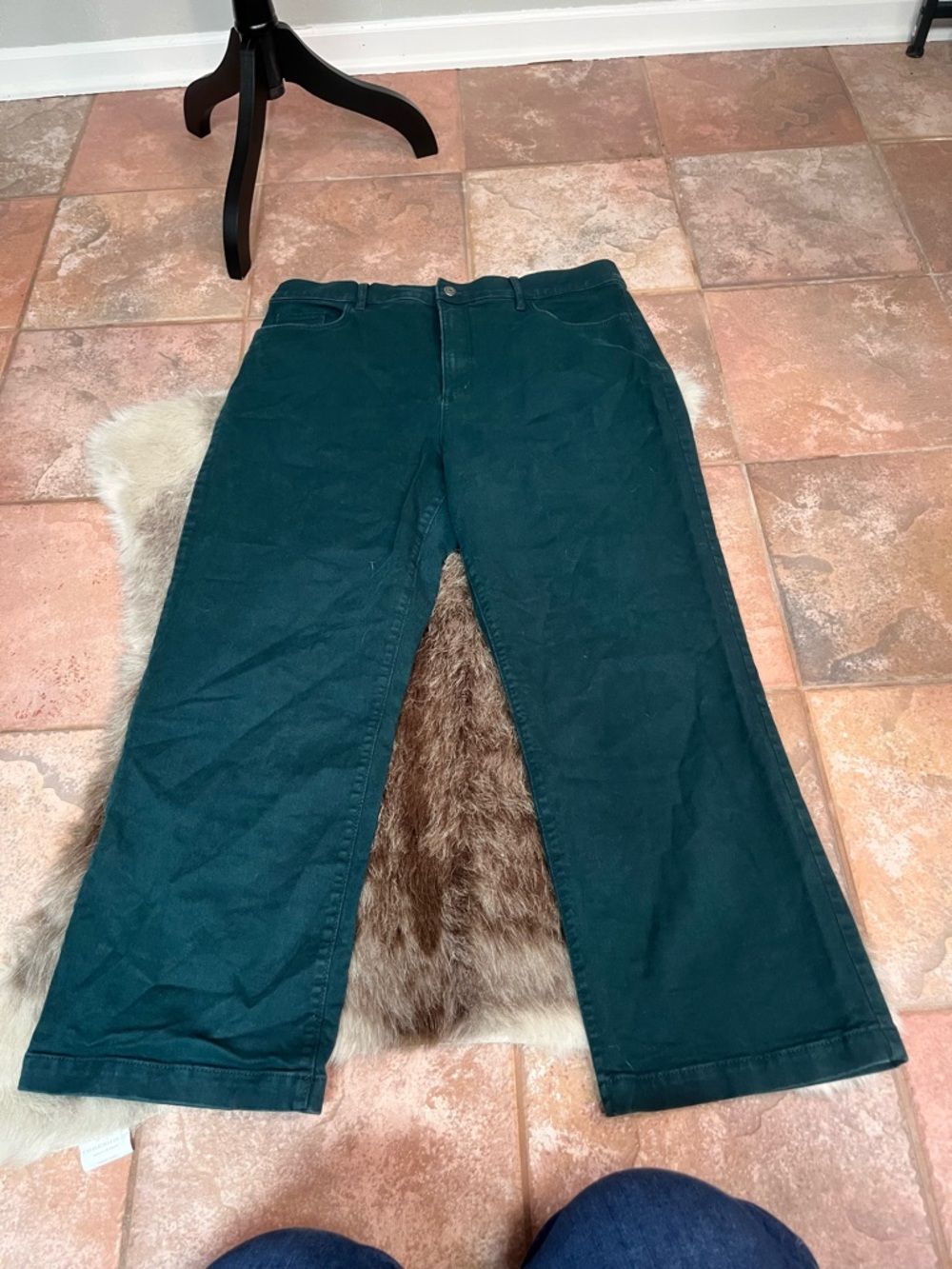 LOFT Dark Teal Wide Leg Pants